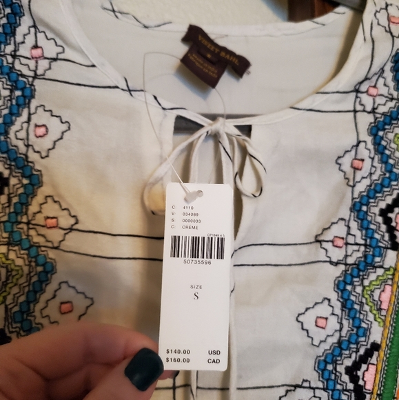 Brielle Embroidered Peasant Blouse by Vineet Bahl - Picture 5 of 5